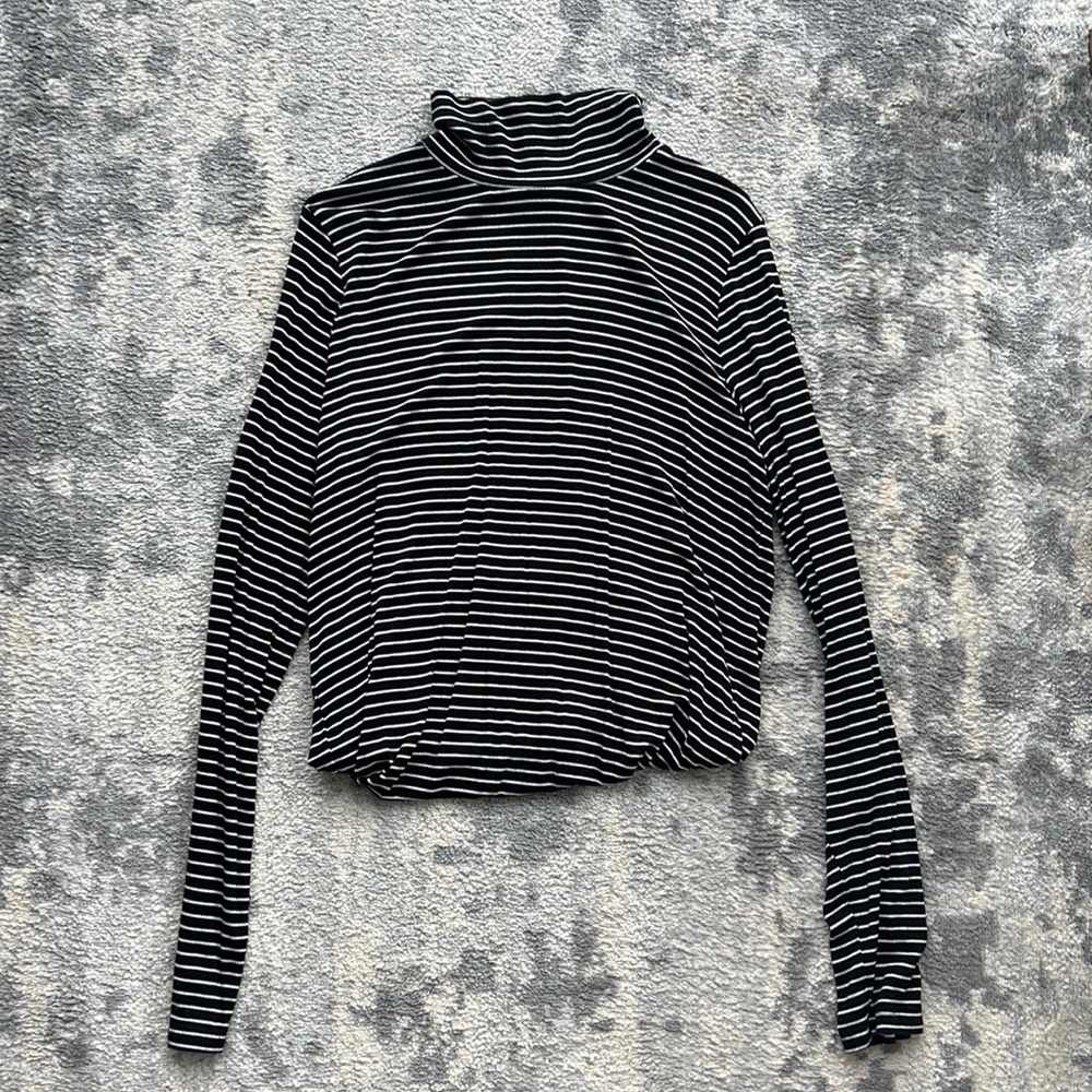 Striped soft rib top